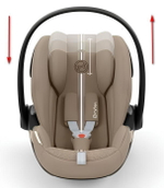 Коляска Cybex Coya Rosegold Frame Cloud G i-Size Almond Beige Plus Leaf Green с дождевиком и бампером