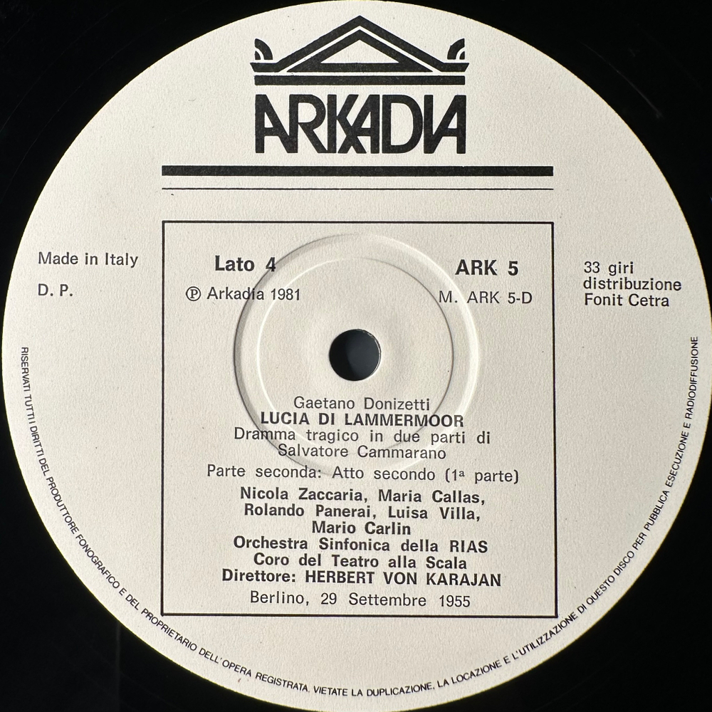 Доницетти - Лючия ди Ламмермур 3LP (Италия 1981г.)
