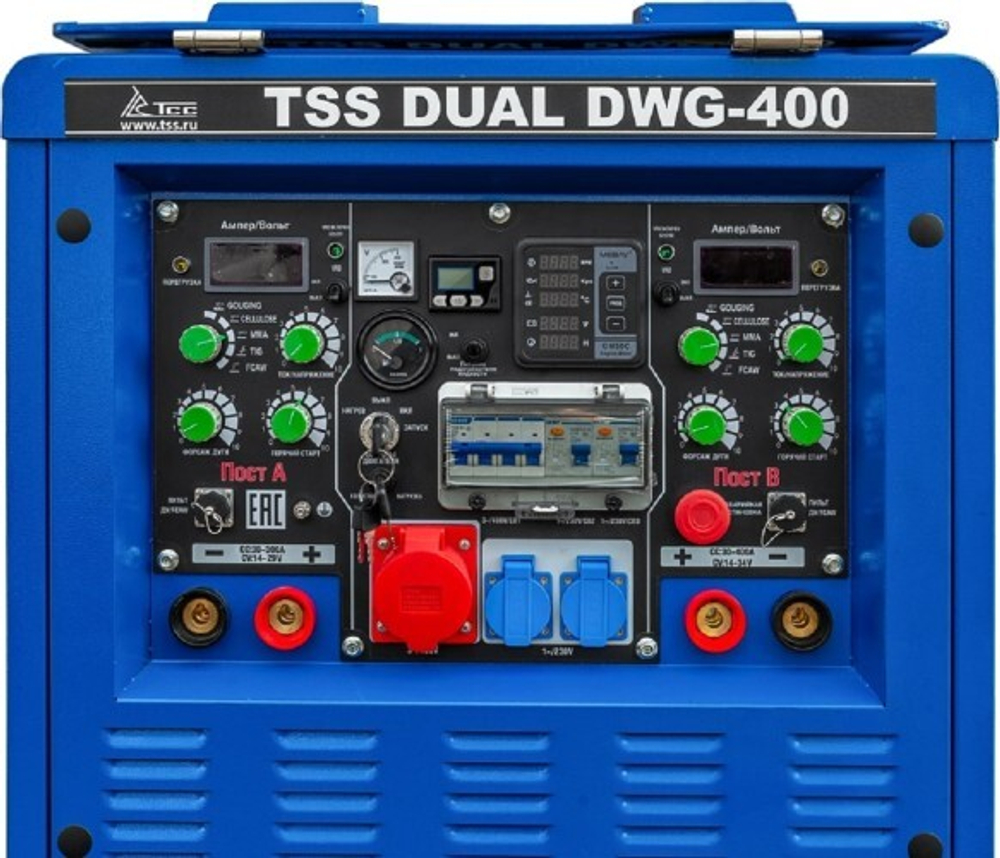 Сварочный генератор ТСС DUAL DWG-400 двухпостовой дизельный 044768
