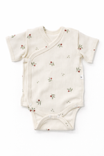 Боди кр.рукав и штанишки в рубчик, Цветы