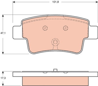 TRW - GDB1656-TRW - Brake Pad Set, disc brake