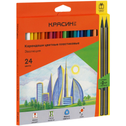 Карандаши цветные 24 цвета(ов) пл. КРАСИН Эволюция (КР-240500)