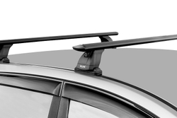 Багажная система LUX с дугами 1,2м аэро-трэвэл (82мм) черными для Mazda 5 II (CW) минивен 2010-