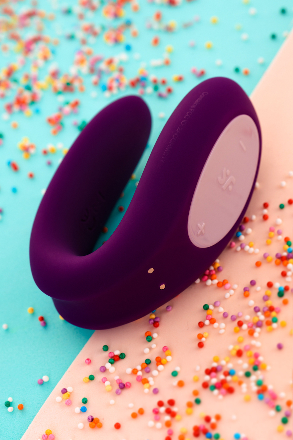 Многофункциональный смарт-вибратор для пар Satisfyer Double Joy фиолетовый