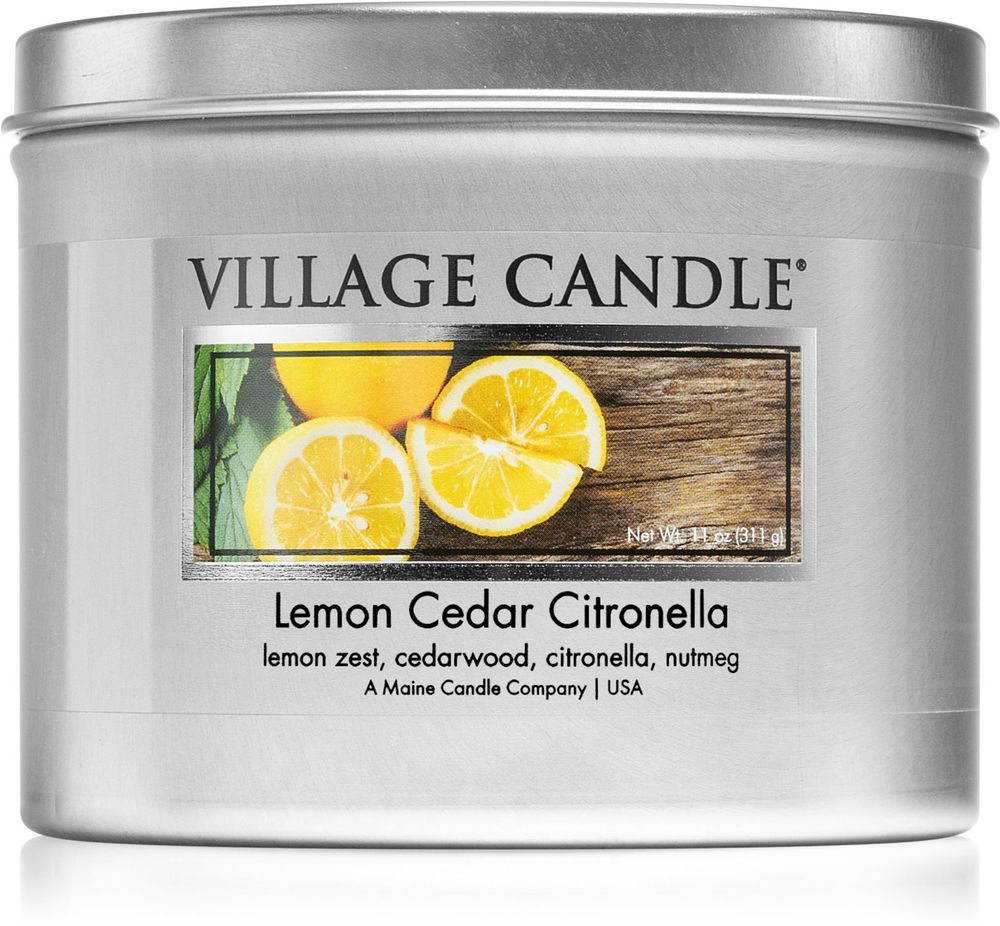 Village Candle ароматическая свеча в пуще Lemon Cedar Citronella