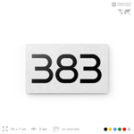 Номер на дверь 383, табличка на дверь для офиса, квартиры, кабинета, аудитории, склада, белая 120х70 мм, Айдентика Технолоджи