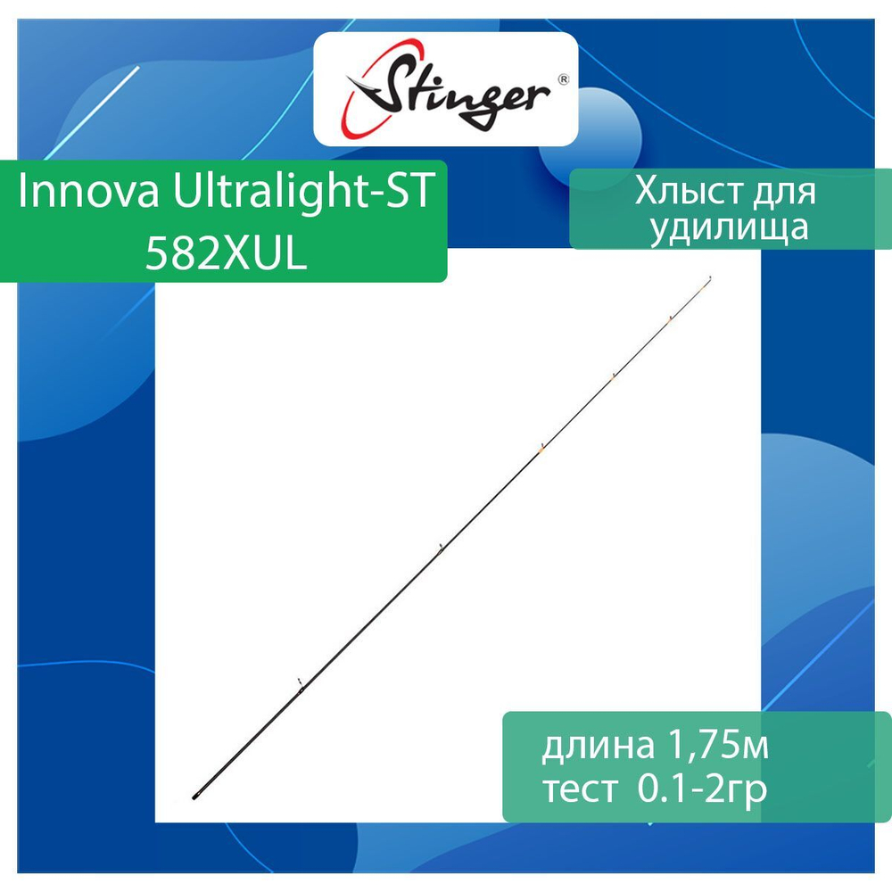 Хлыст для спиннинга Stinger для Innova Ultralight-ST 622XUL 1.85m 0.4-3.5gr
