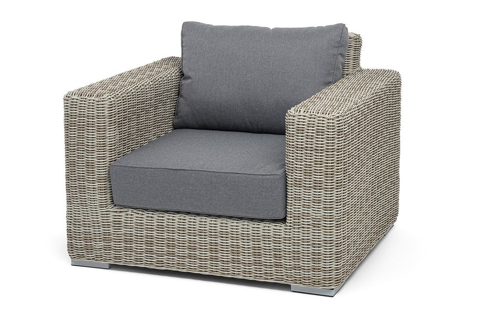 "Боно" кресло из искусственного ротанга, цвет бежевый