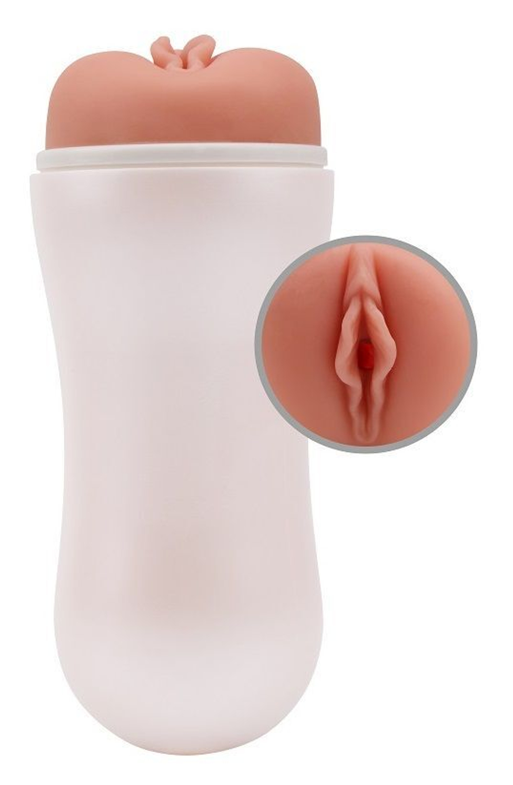 Мастурбатор-вагина в колбе Pearl Trainer (Цвет: телесный)