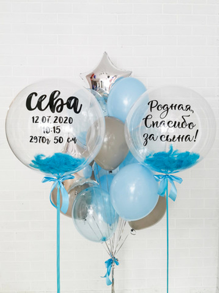 Гелиевые шары на выписку мальчика № 29