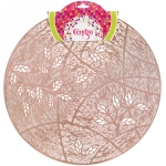 Салфетка плетеная 38см «Весна» розовое золото