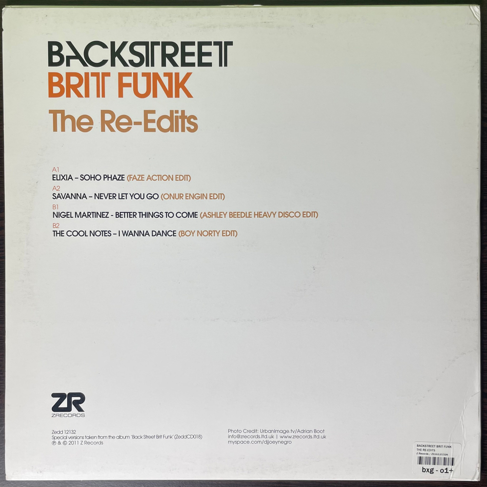 Сборник Backstreet Brit Funk - The Re-Edits (Англия 2011г.)
