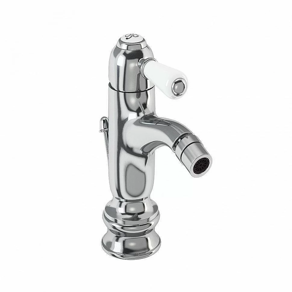 Смеситель для биде Burlington Chelseа Regent CHR23 хром/ручка белая