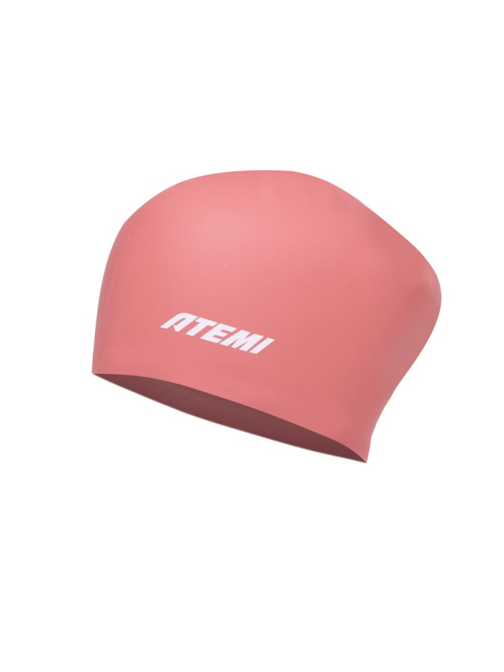 TLH1R Шапочка для плавания ATEMI Long Hair Cap Bright Red, силикон