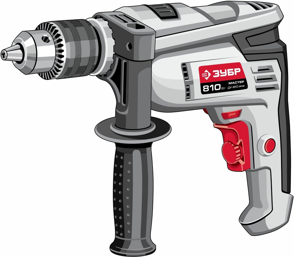 Дрель ударная ЗУБР ДУ-810 ЭРМ2 в коробке(ДУ-810 ЭРМ2)