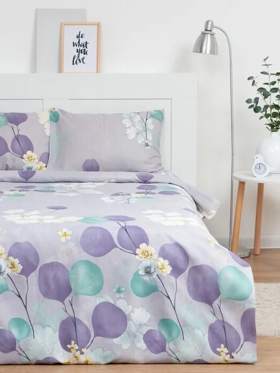 Постельное бельё 1,5сп Экономь и Я «Цветочная палитра» 143х215см, 145х214см, 50х70см1шт 60г/м2 микрофибра