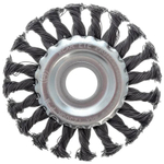 Щетка дисковая 115 мм/22мм для УШМ, проволока сталь крученая Yoko