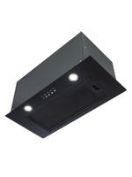 Вытяжка кухонная Quin-60 (BLACK) черный, D150мм, 1200м3/ч, полновстраиваемая, мотор 230Ватт, металл 60см, кнопочное управл.(MACBI)