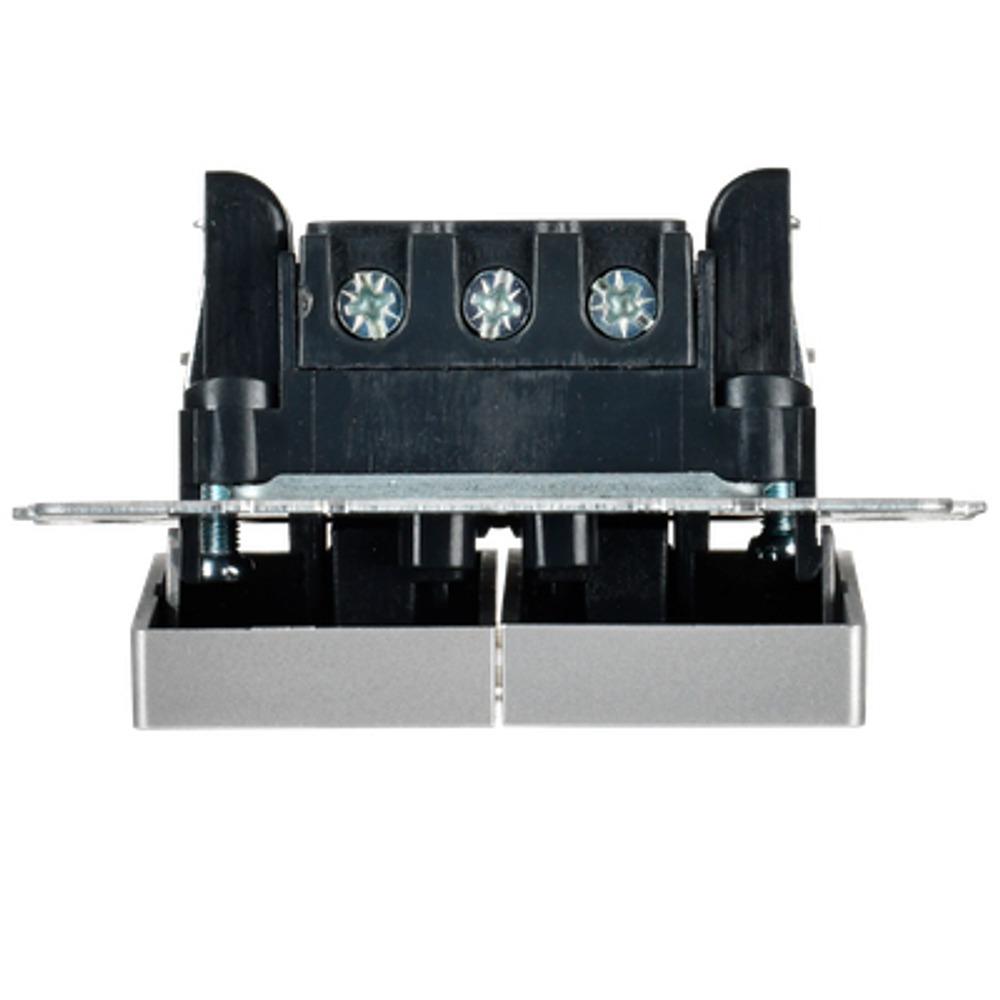 BRITE Выключатель 2-клавишный с индикацией для отелей 10А ВС10-2-9-БрА алюминий IEK