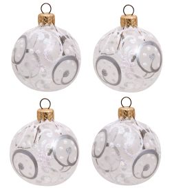 Элита НФШ-1254/4 Набор ел.украшений Шар 4шт «Снежный узор» 60 мм