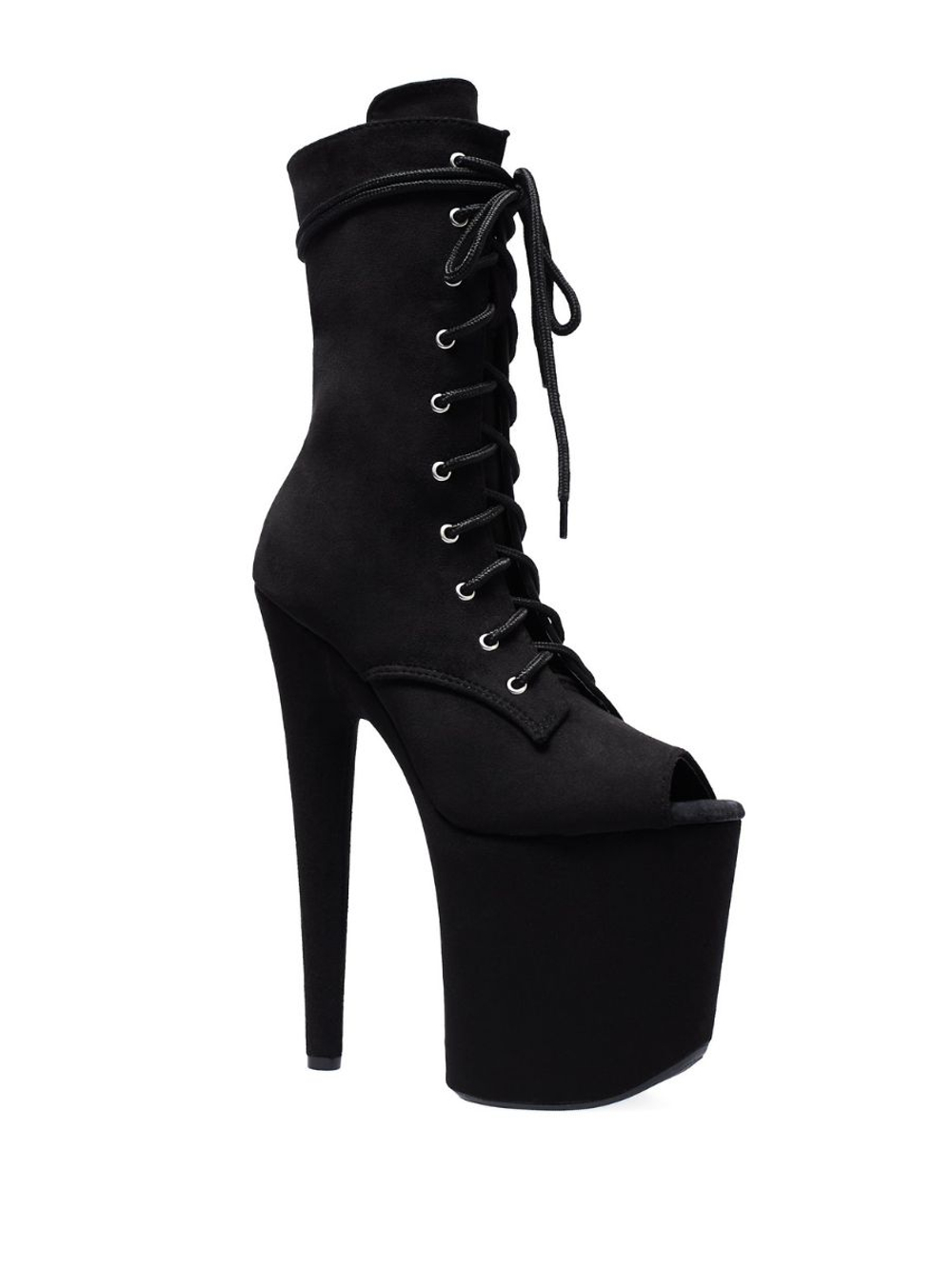 Туфли для танцев SKY HEELS. Ботильоны Тройка, черные, замша. Стрипы подходят как для профессиональных танцевальных выступлений, так и для ярких вечеринок и повседневной носки.