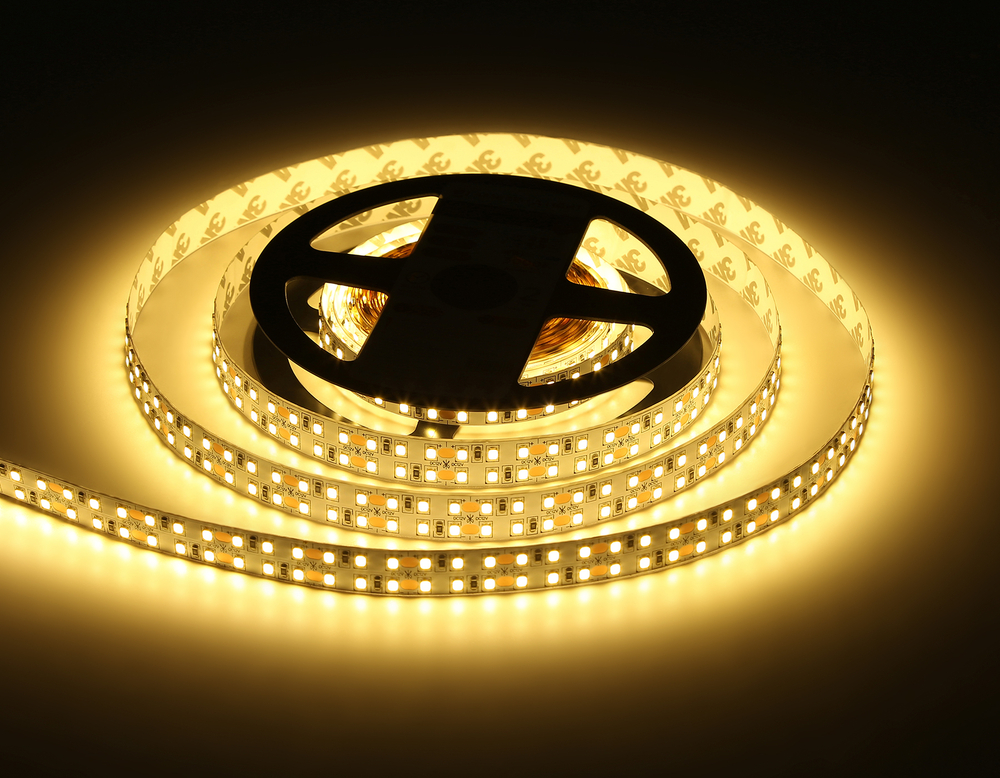 GS1601 2835 240Led/ 19.2W m/ 12V IP20 3000K/ 5000*14*1.2mm (2 конт.)
