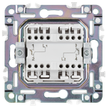 SKANDY Выключатель 2-клавишный с индикацией для отелей 10А SK-V16W арктический белый IEK