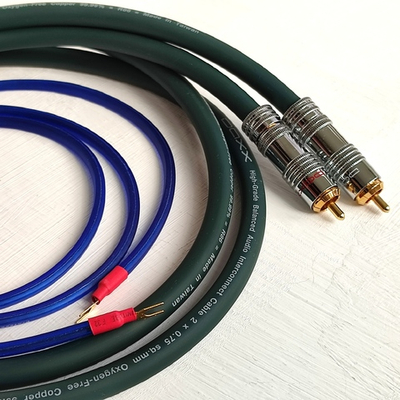 DAXX R86 Фоно кабель с медными жилами 2x0.75mm2 уровня High Grade, D=9mm / Цанговый разъём