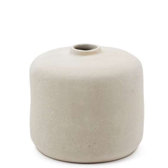 Ваза Serina из папье-маше белого цвета, 34 см