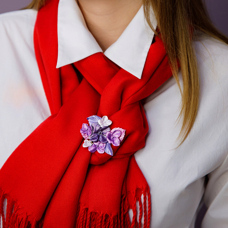 Брошь Shadore Фиалки XZ1498.11 V/S
