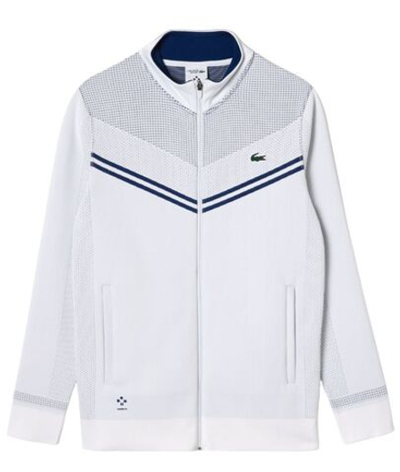 Мужская теннисная кофта Lacoste Tennis x Daniil Medvedev After Match Jacket - белый