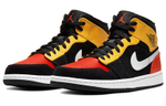 Jordan 1 Mid Black Amarillo Orange