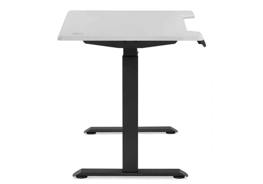 Компьютерный стол Маркос с механизмом подъема 120х75х75 белая шагрень / черный