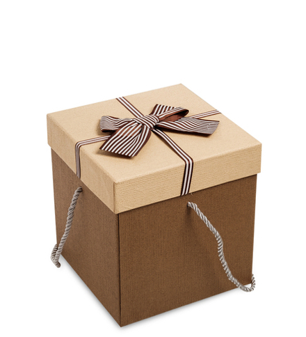 WG-21/2-A Коробка подарочная «Куб» цв.коричн./беж