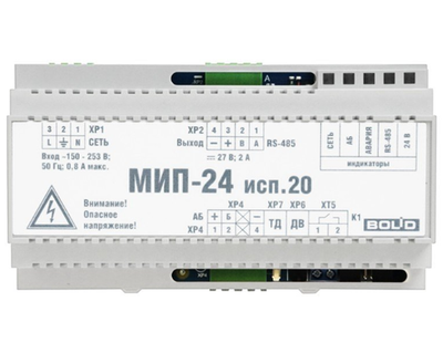 МИП-24 исп.20 (МИП-24-2/П5-Р-RS) Модуль источника питания 24В, 2А