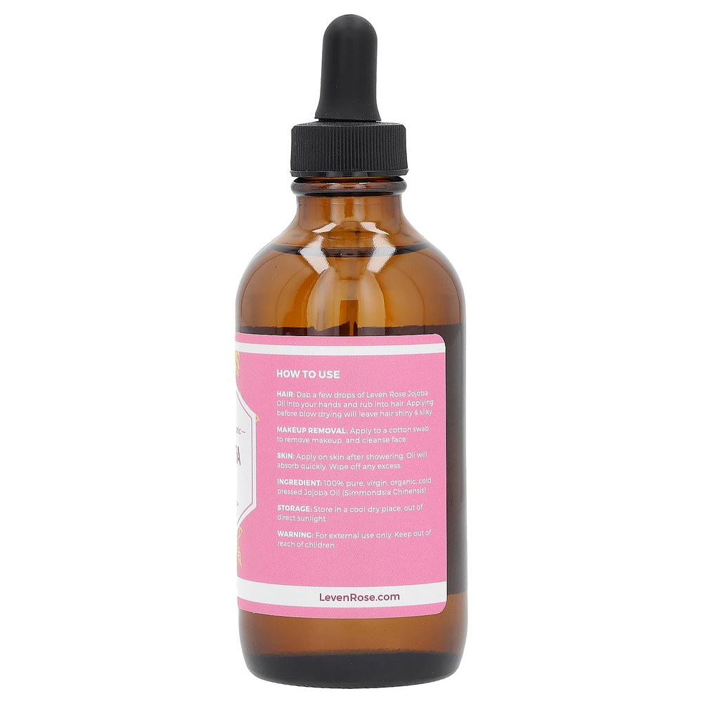 Leven Rose, 100% чистое органическое масло жожоба, 118 мл (4 жидк. унц.)