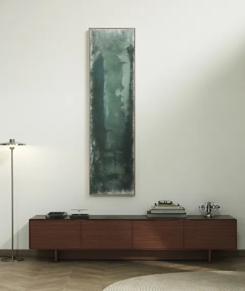 Тумба под ТВ Norlen с 4 дверцами из шпона ореха 200 x 46 см