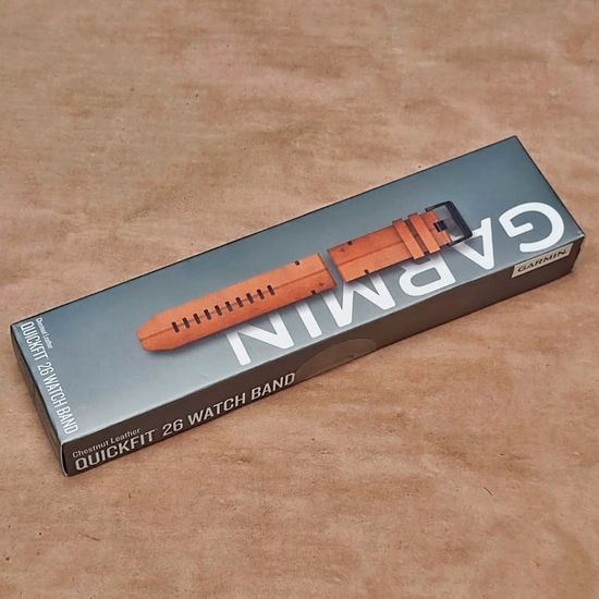 Garmin Quickfit 26mm Chestnut Leather 010-12864-05 ремешок кожаный (Каштановый)