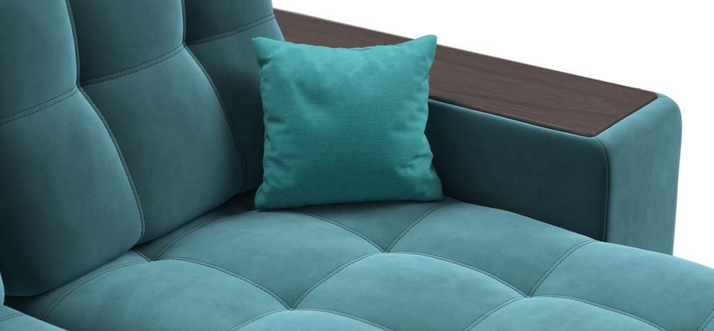 Угловой диван Босс ХЛ Велюр Монолит зеленый