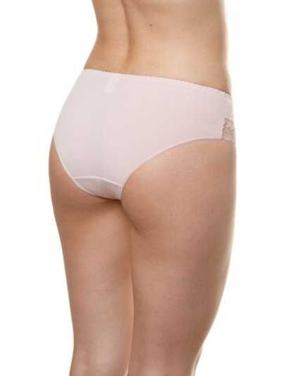 Трусики-слипы из микроволокна с кружевной вставкой (Размер: 46) (Цвет: пудровый)