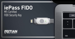 FEITIAN K44 — Двухконнекторный ключ безопасности для iOS и ПК Аутентификатор с USB-C + Lightning, поддержка FIDO2, PIV и MFi