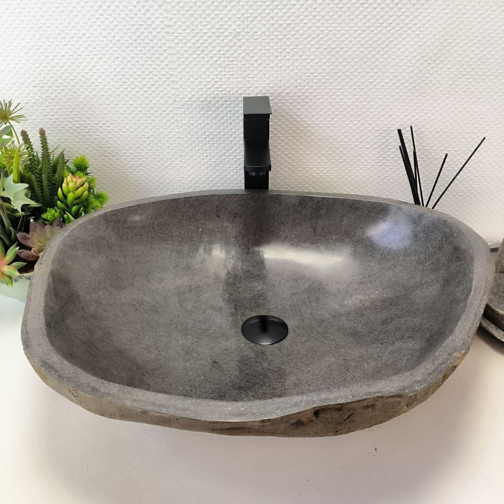 Раковина из речного камня RS-63548 (60*49*16) 0124