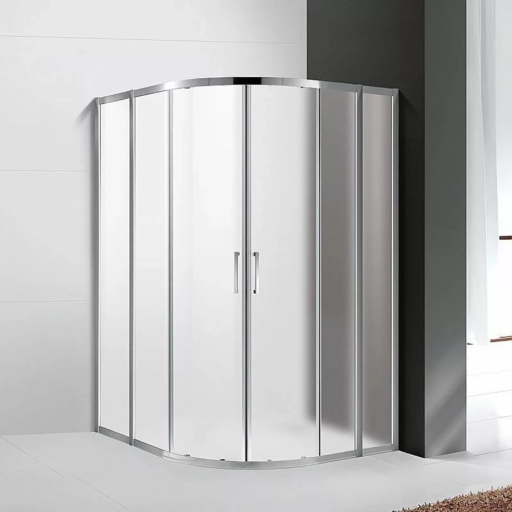 Душевой уголок Cezares Molveno 120x120 MOLVENO-R-22-90+30-P-Cr стекло рифленое матовое/профиль хром