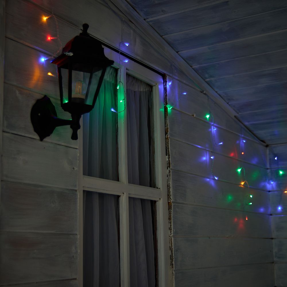 ULD-B6006-080-STK MULTI IP44 Бахрома светодиодная со статическим свечением. 6м. Соединяемая. 80 светодиодов. Разноцветный свет. Провод прозрачный. ТМ Uniel