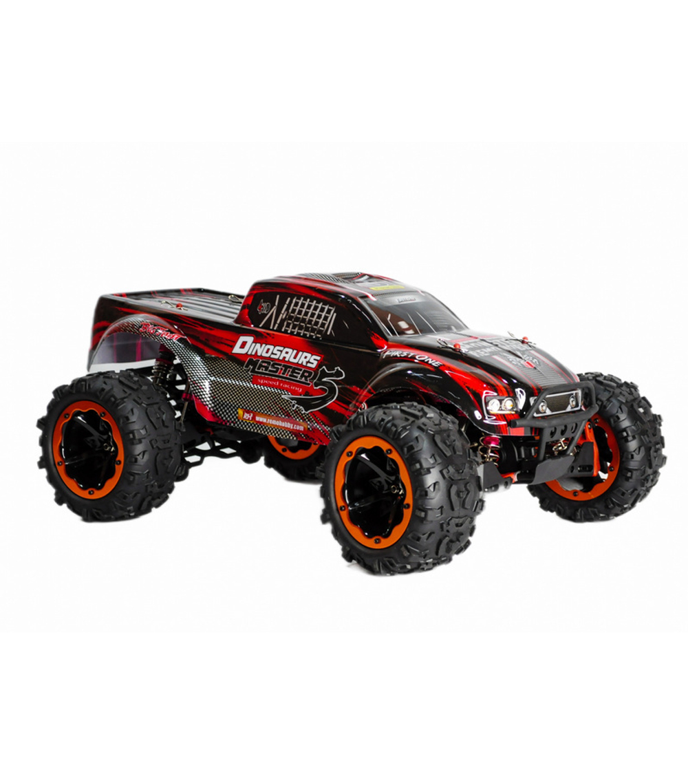 Радиоуправляемый монстр Remo Hobby Dinosaurs Master Brushless UPGRADE (красный) 4WD 2.4G 1/8 RTR