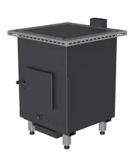 Комплект дровяная печь для казана с тумбой, 90x70х61 см, Ontario, KuhniGrill