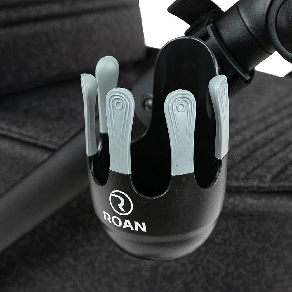 Детская коляска Roan Sol Vintage Luxury 2.0 3 в 1 с автокреслом Tutis Elo Lux EduSky Black PIX/55/D Pixel/Dark/Nickel/руч.Cappuccino