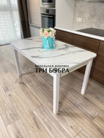 Большой кухонный стол "Макси", итальянский мрамор