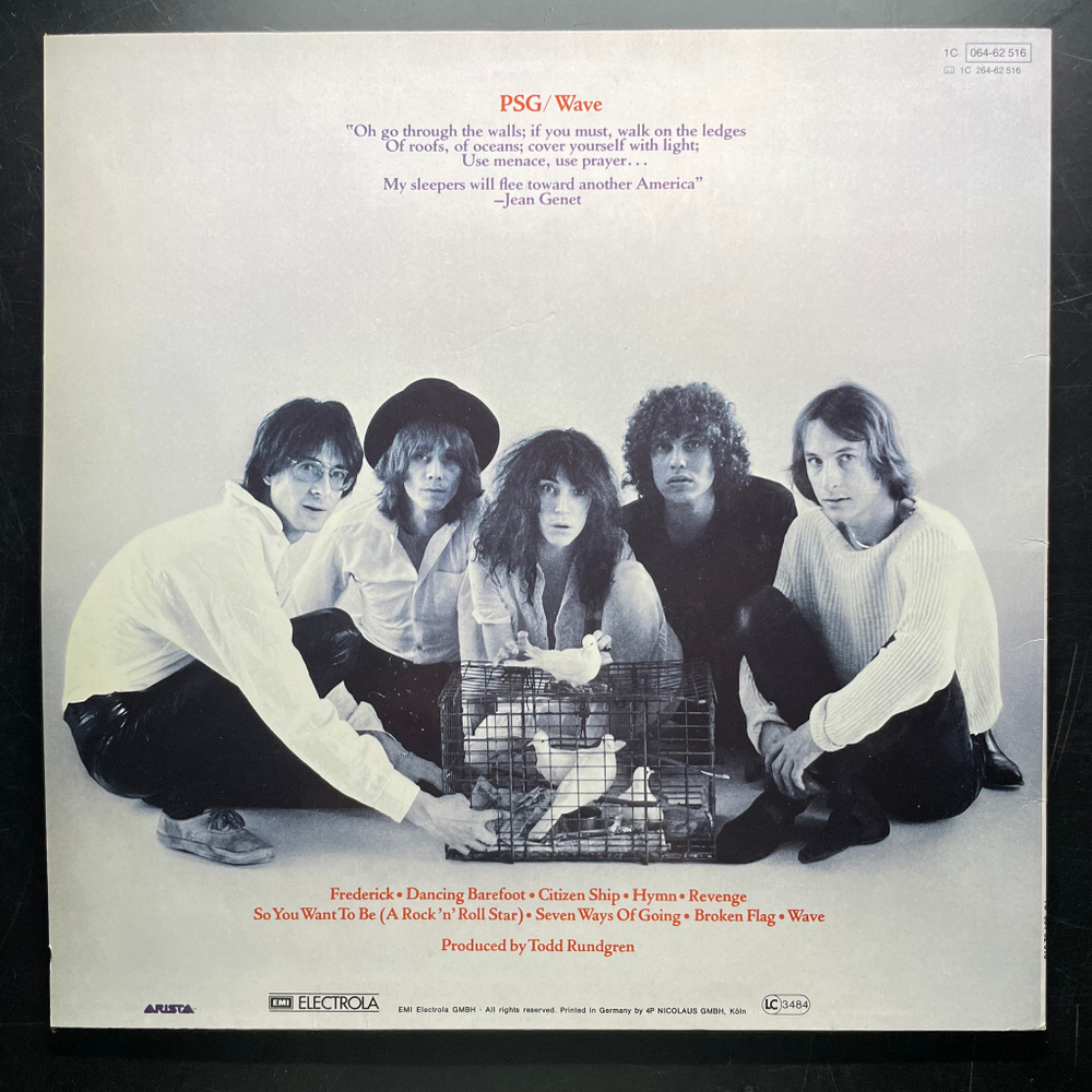 Patti Smith Group ‎– Wave (Германия 1979г.)