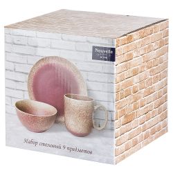 Столовый набор 9пр. "Flash" (фарфор) (подарочная упаковка)